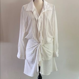 Jacquemus la robe Bahia white mini shirt dress 38M